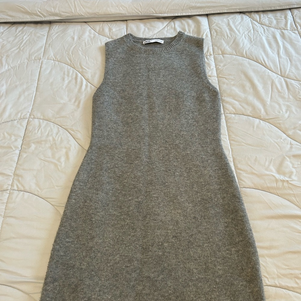 Zara Charcoal Knit Mini Dress
